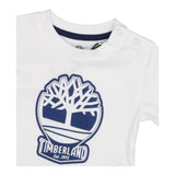 Timberland T-Shirt Girocollo Tinta Unita con Stampa per Bambino T60506J BIANCO TIMBERLAND 