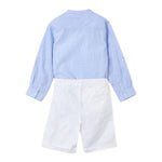 Mayoral Completo 2 Pezzi Camicia-Bermuda Bicolore per Bambino 3230 BIANCO/AZZURRO MAYORAL 