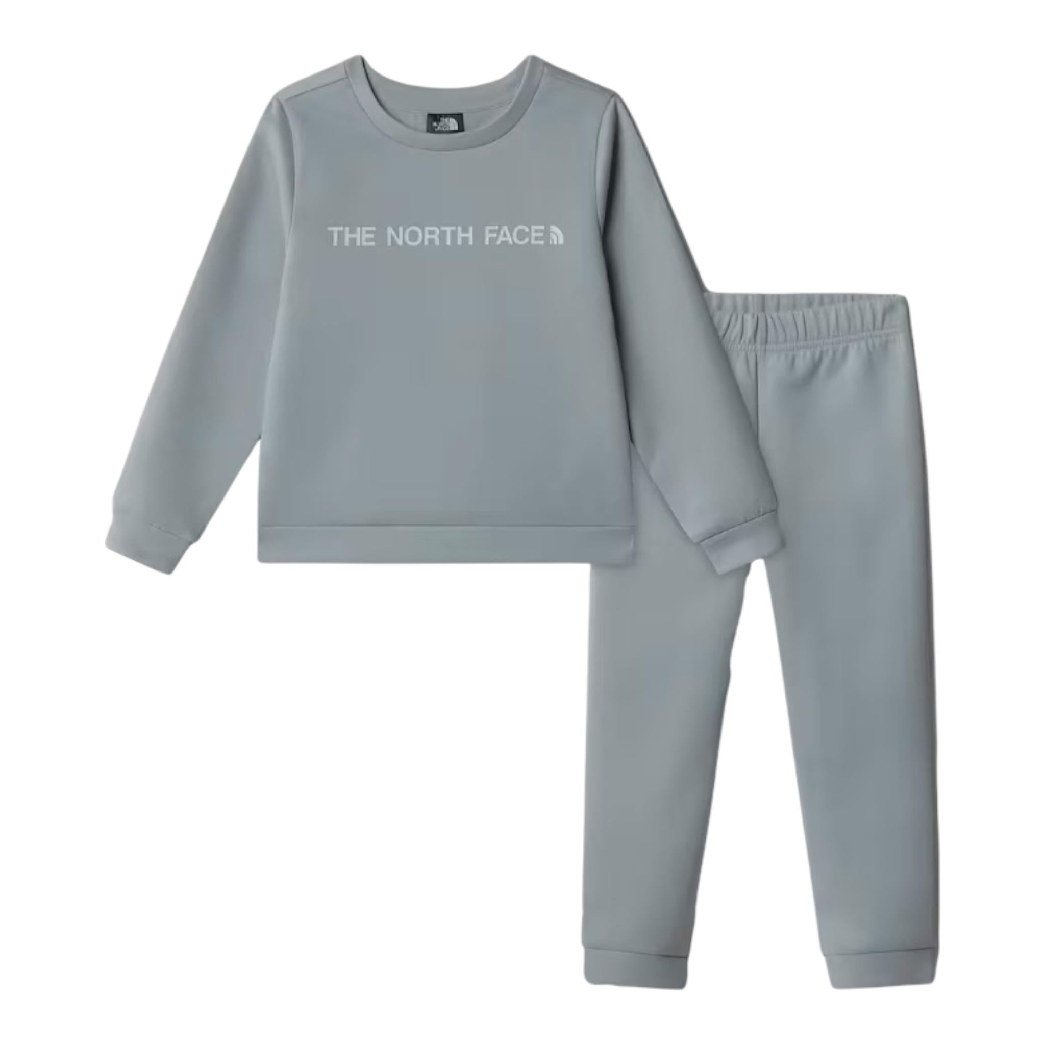 The North Face Completo 2 Pezzi Felpa-Pantalone per Neonato NF0A89H3A0M GRIGIO THE NORTH FACE 