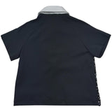 John Richmond Polo Mezza Manica Tinta Unita Paillettata per Bambina RGP26041PO NERO JOHN RICHMOND 