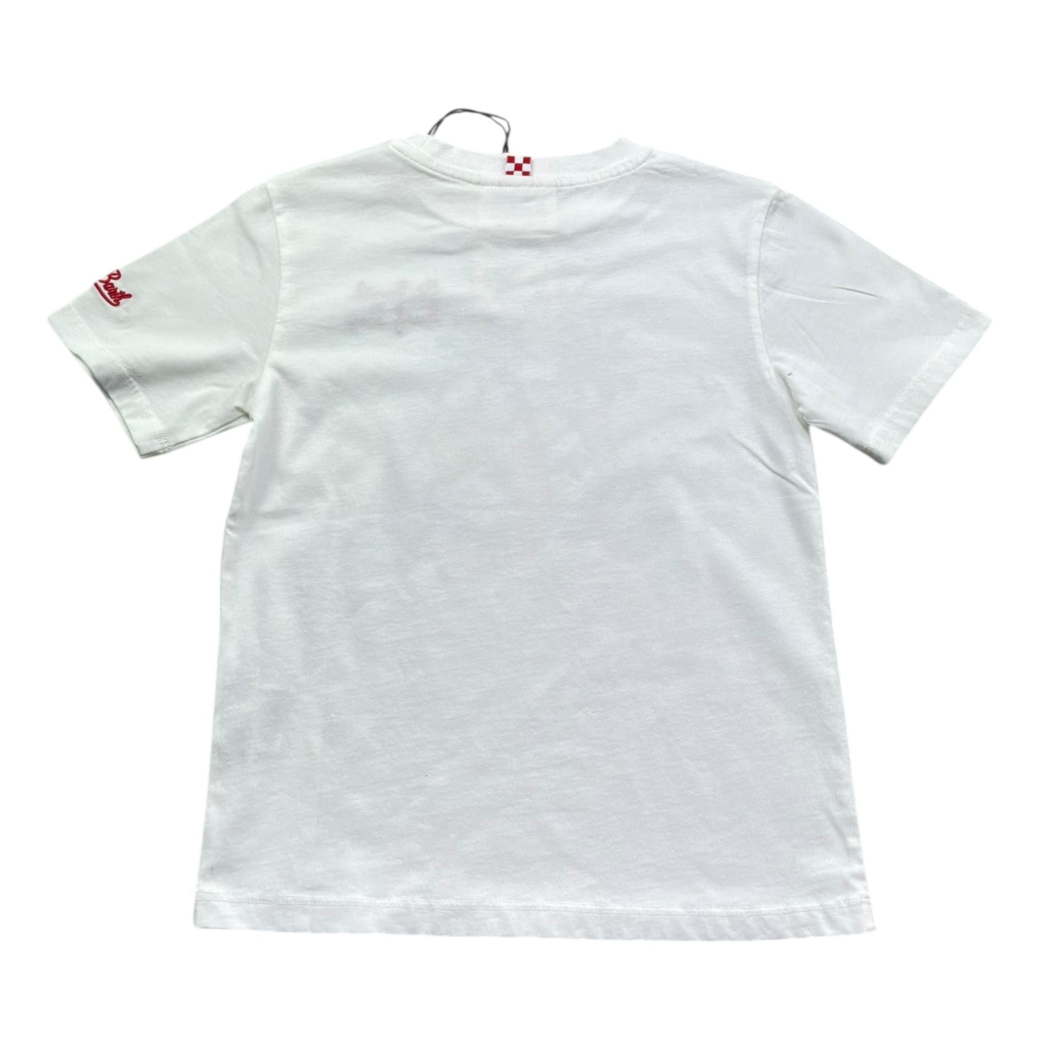 Saint Barth T-Shirt Girocollo Tinta Unita con Stampa per Bambino 00293L BIANCO SAINT BARTH 