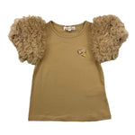 ANGEL'S FACE t-shirt girocollo tinta unita cn maniche con tulle Oro per Bambina JENA ORO ANGEL'S FACE 