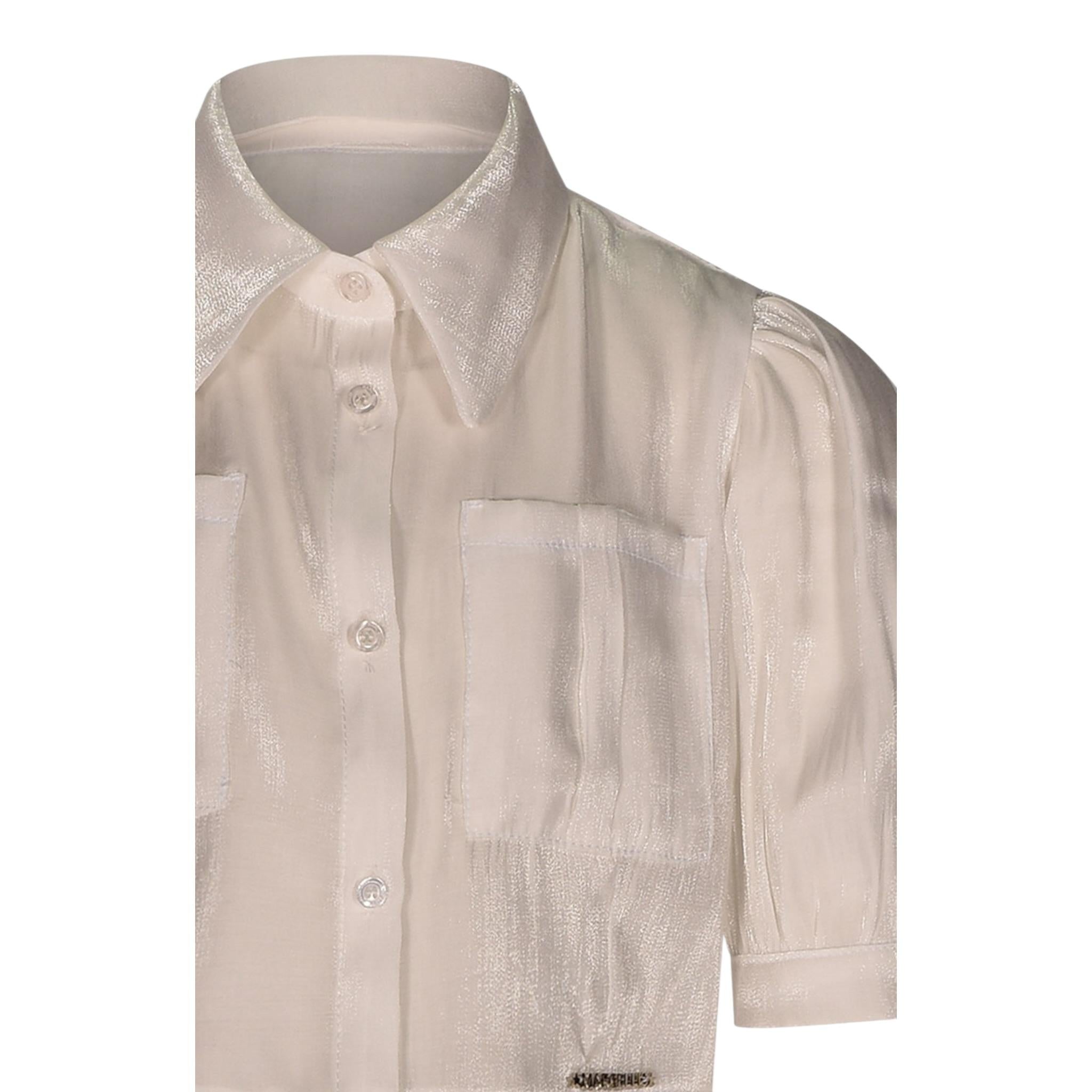 Marc Ellis Camicia Tinta Unita Mezza Manica per Bambina JMJSH01188 BIANCO MARC ELLIS 