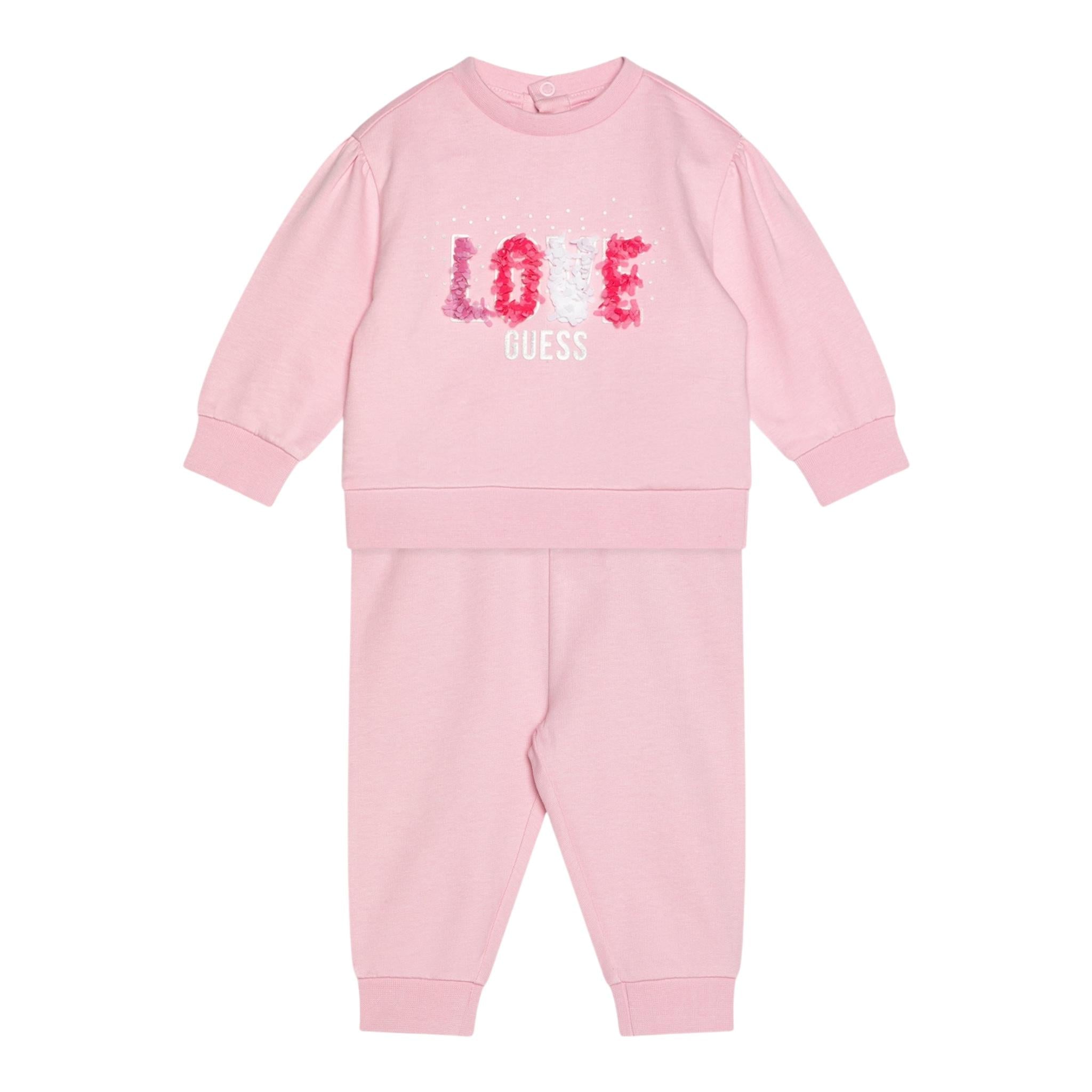 Guess Completo 2 Pezzi Felpa-Pantalone per Neonata A5RG04KA6R4 ROSA GUESS 