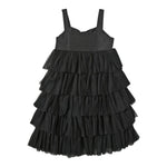 Twinset Abito con Bretelle Tinta Unita E Tulle per Bambina 231GJ2Q90 NERO TWINSET 