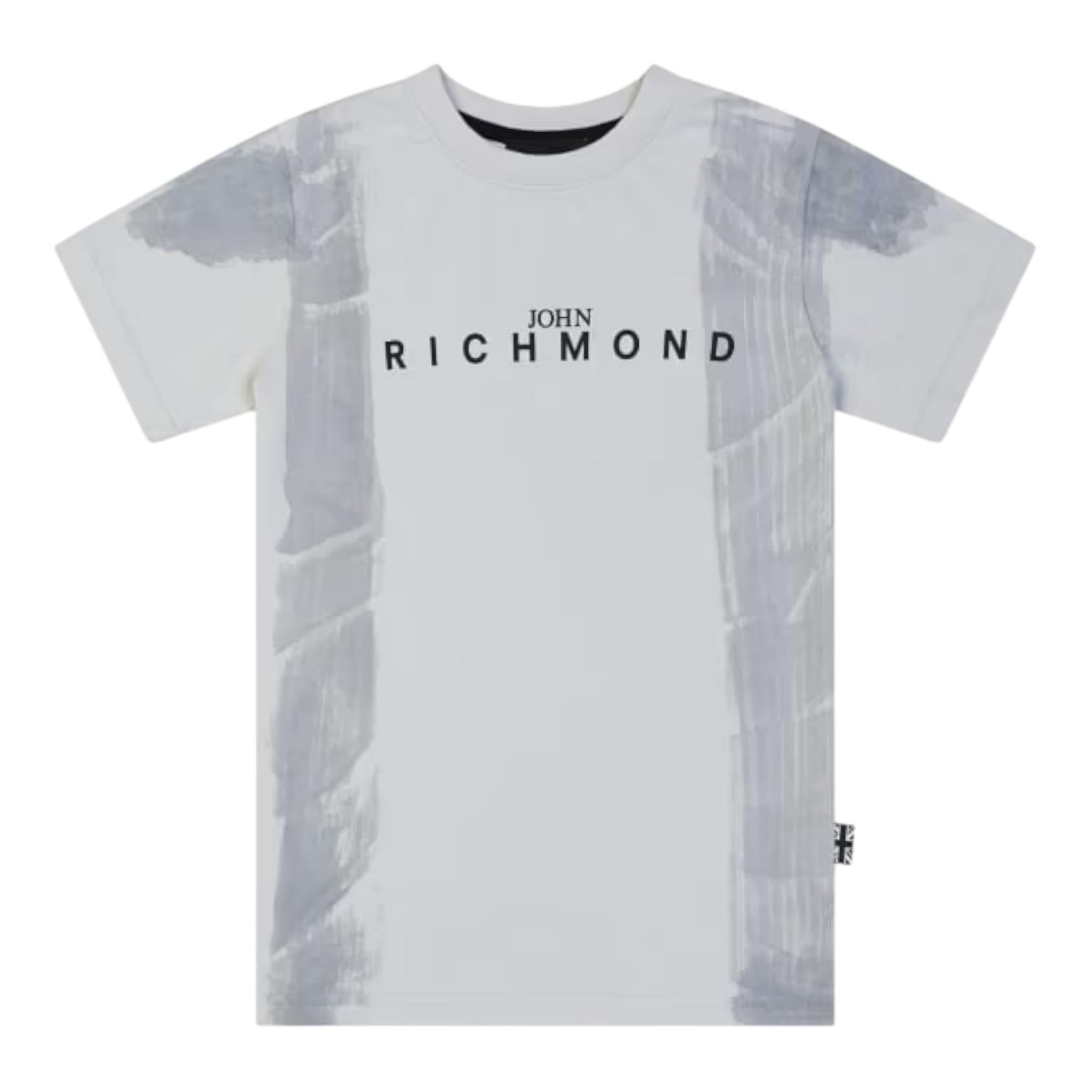 John Richmond T-Shirt Girocollo Tinta Unita con Stampa per Bambino RBP25077TSX GRIGIO JOHN RICHMOND 