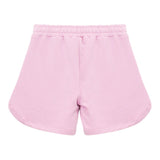 Hinnominate Short In Felpa Tinta Unita Con Stampa Logo Rosa Per Bambina