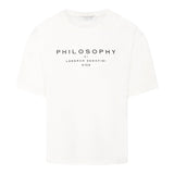 Philosophy T-Shirt Girocollo Tinta Unita con Stampa per Bambina I1E605XX BIANCO PHILOSOPHY 