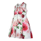Meilisa Bai Abito Cerimonia Giromanica Stampa Fantasia Rose per Bambina FL6272 BIANCO MEILISA BAI 