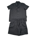 John Richmond Completo 2 Pezzi Camicia-Bermuda Tinta Unita per Bambino RBP26213CL NERO JOHN RICHMOND 