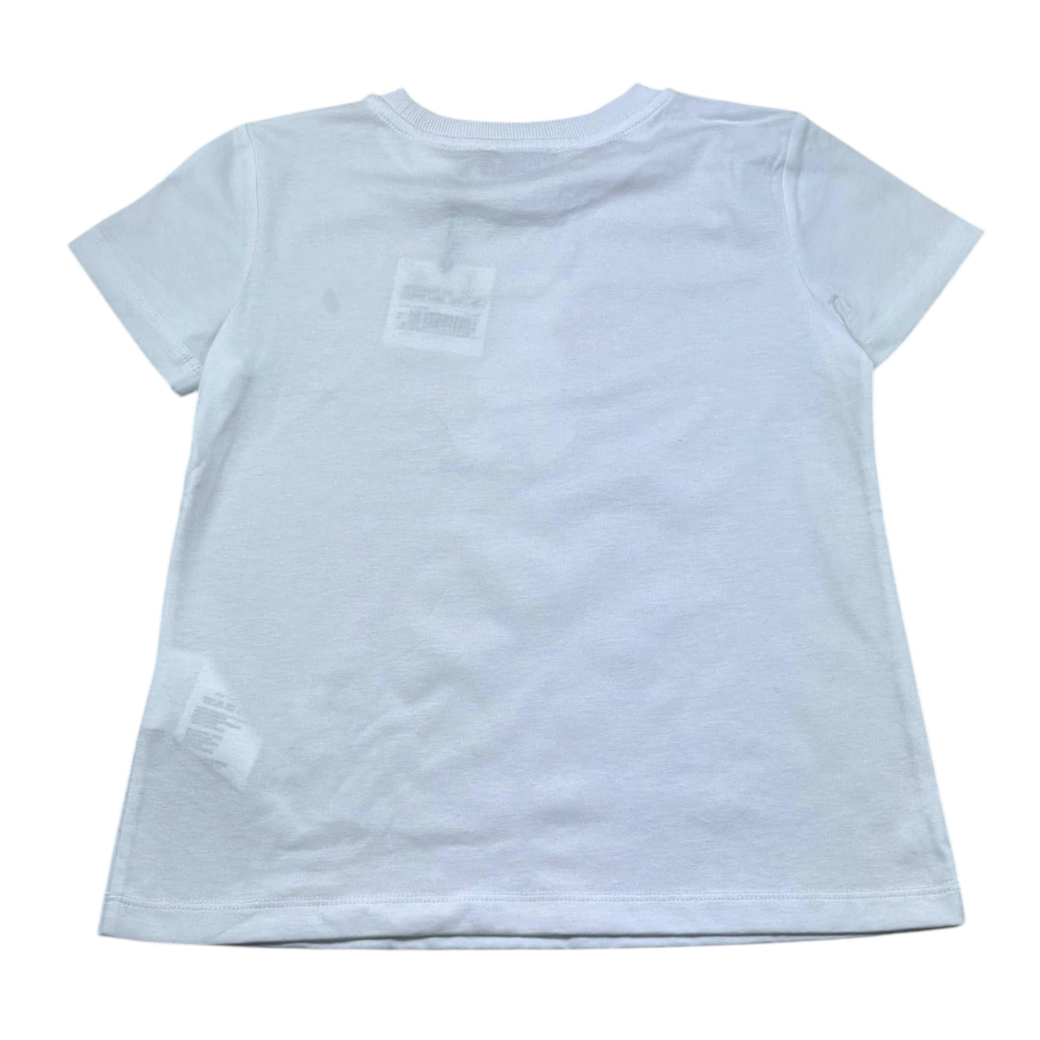 Moschino T-Shirt Girocollo Tinta Unita con Stampa per Bambina HGM06K BIANCO MOSCHINO 