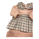 BABY VIP complet 2 pezzi shirt-ghettina bicolore Rosa per Neonata T3810 ROSA BABY VIP 