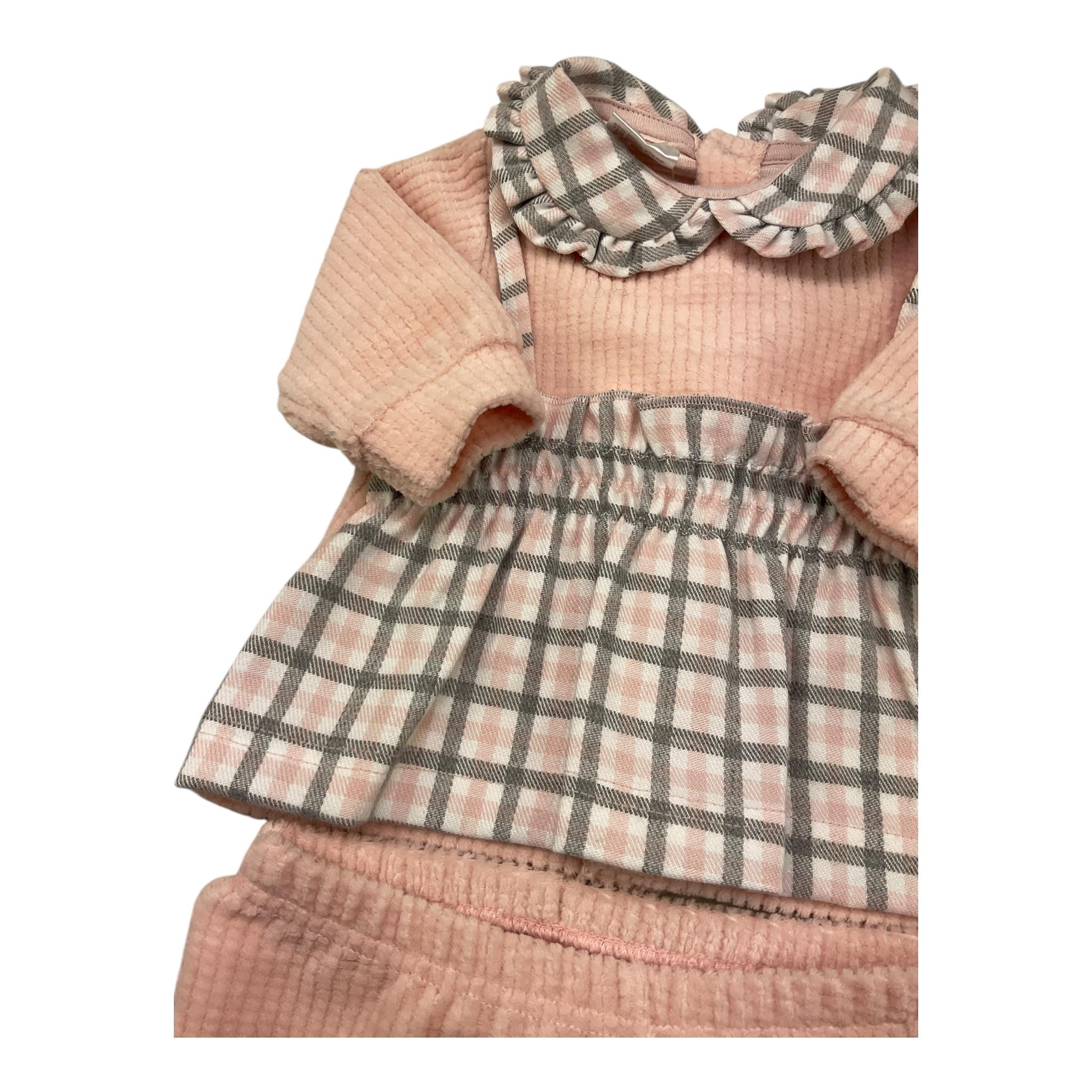 BABY VIP complet 2 pezzi shirt-ghettina bicolore Rosa per Neonata T3810 ROSA BABY VIP 