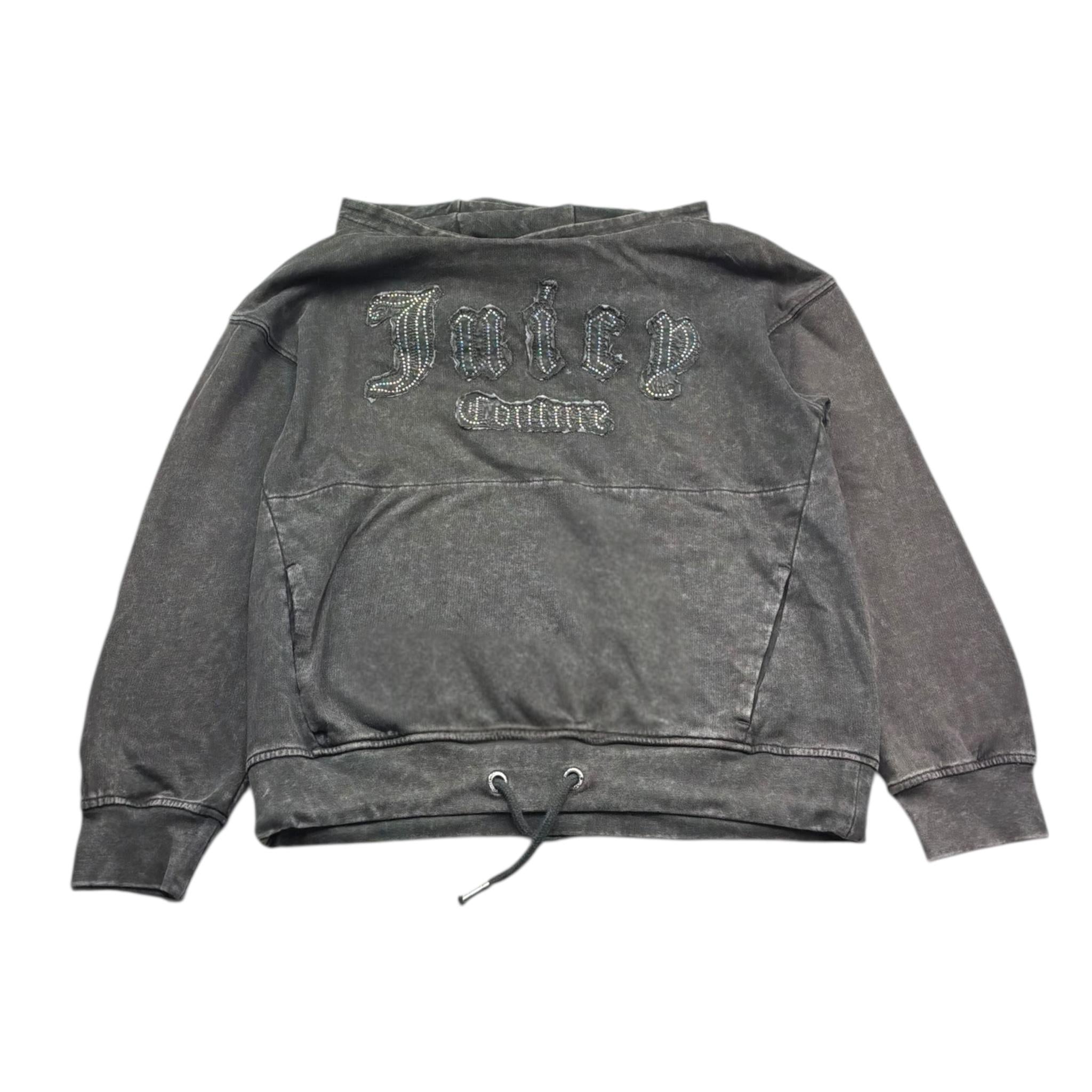 Juicy Couture Felpa con Cappuccio Tinta Unita per Bambina JBX6623 GRIGIO JUICY COUTURE 
