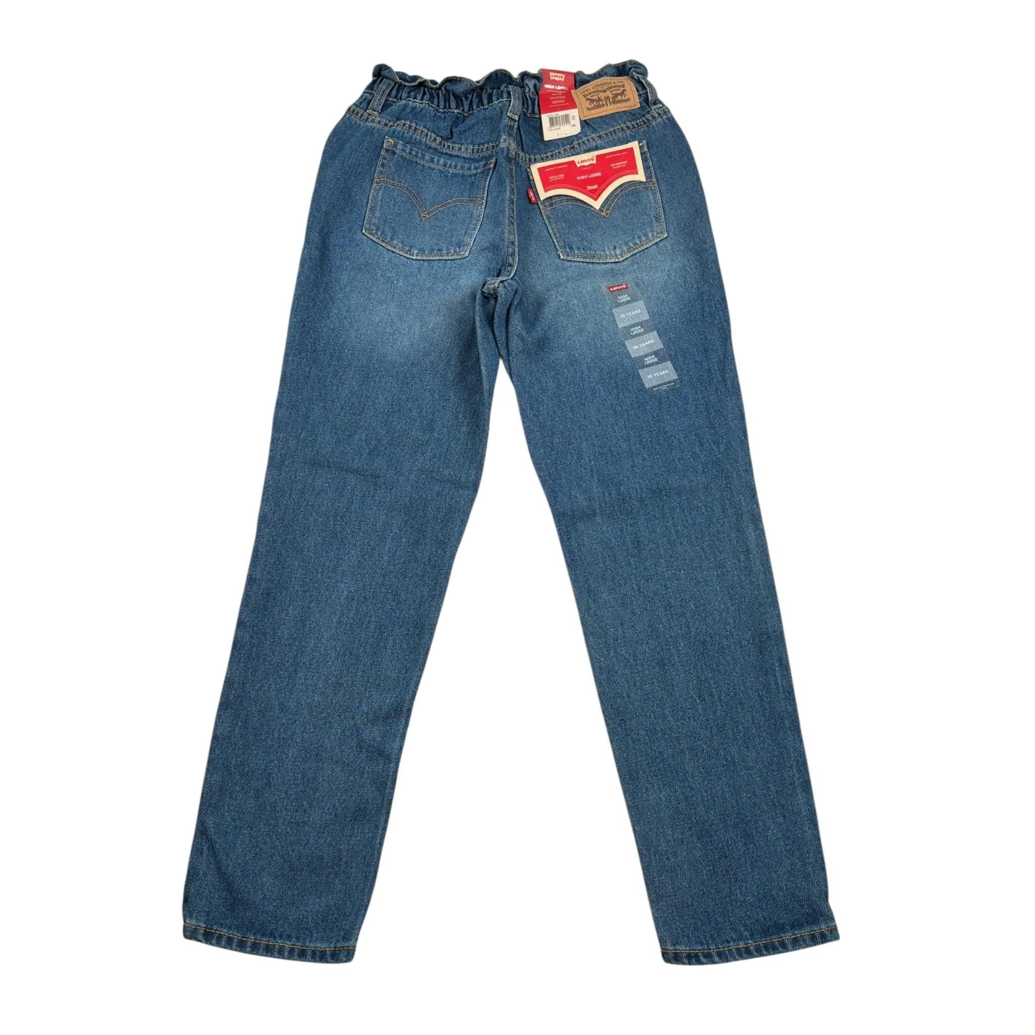 Levi'S Jeans tinta unita Cn Elstico In Vita Blu per Bambina 4EE361 BLU LEVI'S 