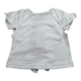 Mariuccia Top tinta unita Giromanica con Rouches Bianco per Neonata MMBSS22C475N BIANCO MARIUCCIA 