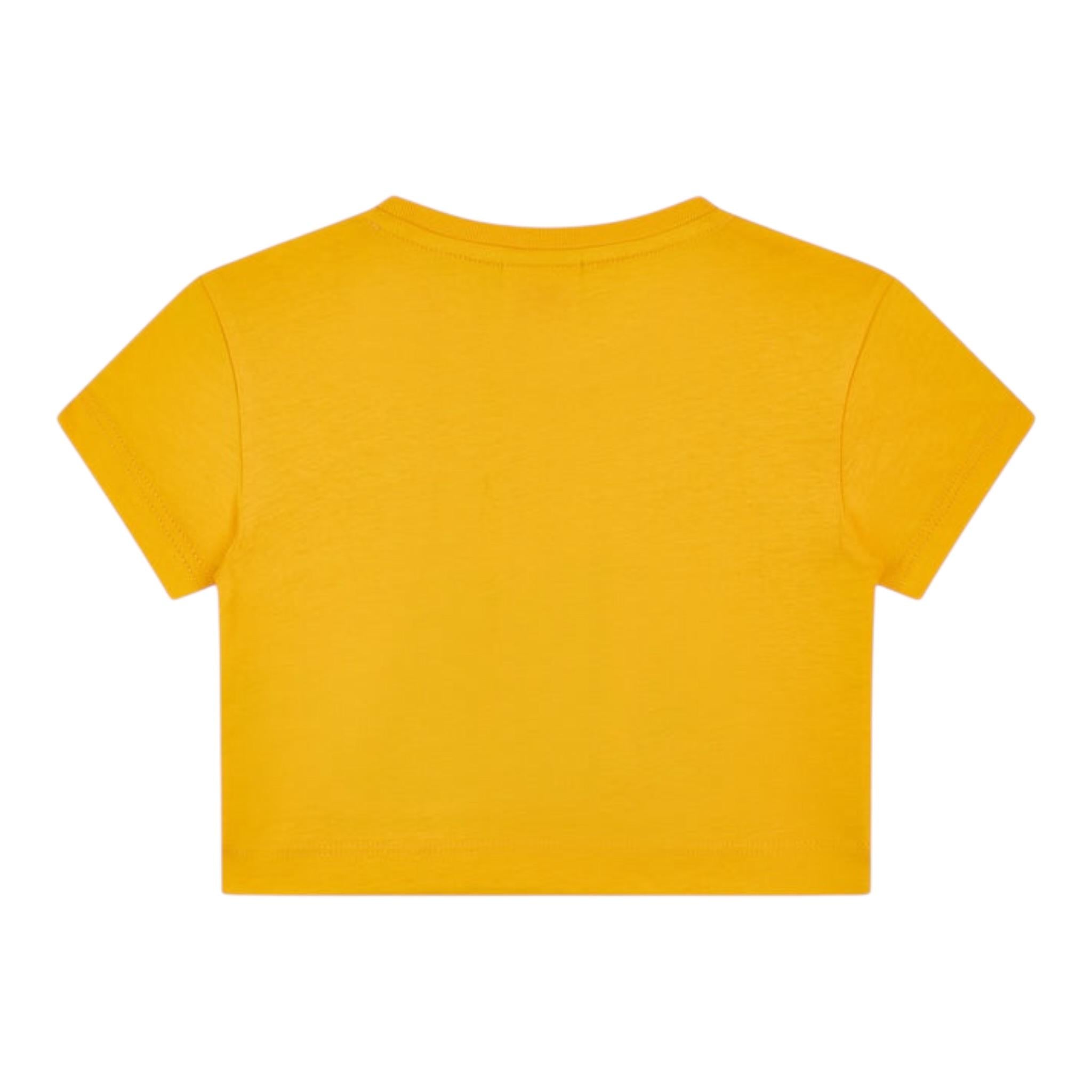 Sundek T-Shirt Girocollo Tinta Unita con Stampa per Bambina G740TWJS000 SENAPE SUNDEK 