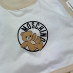 Moschino Set Tutina -Bavetta-Cappello per Neonato MUY091 BEIGE MOSCHINO 