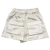Twinset Short Tinta Unita Con Elastico In Vita Bianco Per Bambina