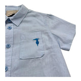 Trussardi Completo 2 Pezzi Camicia-Bermuda Tinta Unita per Bambino TBP26019CL AZZURRO TRUSSARDI 