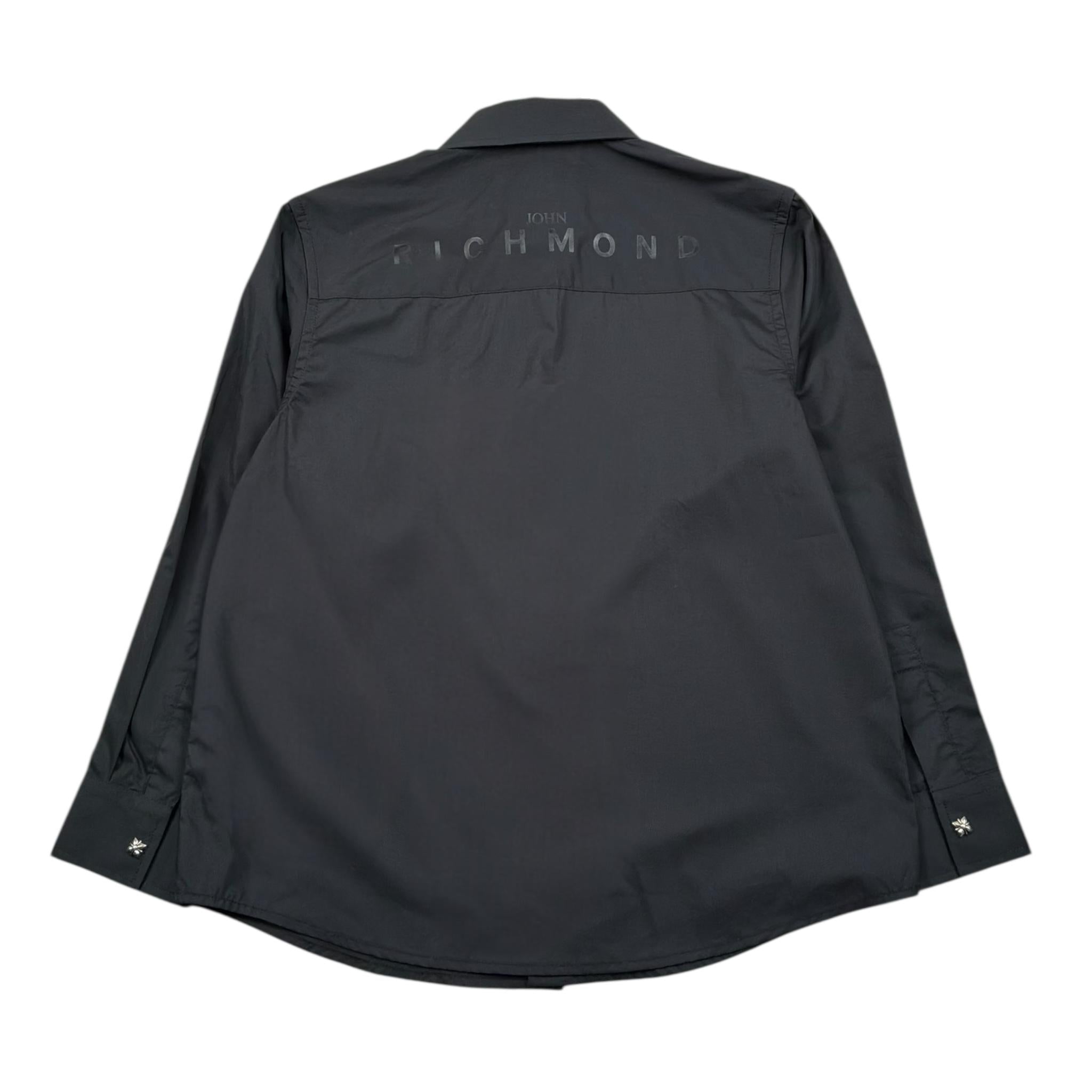 John Richmond Camicia Tinta Unita con Bottoni per Bambino RBP26029CA NERO JOHN RICHMOND 
