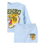 KENZO completo 2pz tinta unita felpa-pantalone Azzurro per Bambino K60515J AZZURRO KENZO 