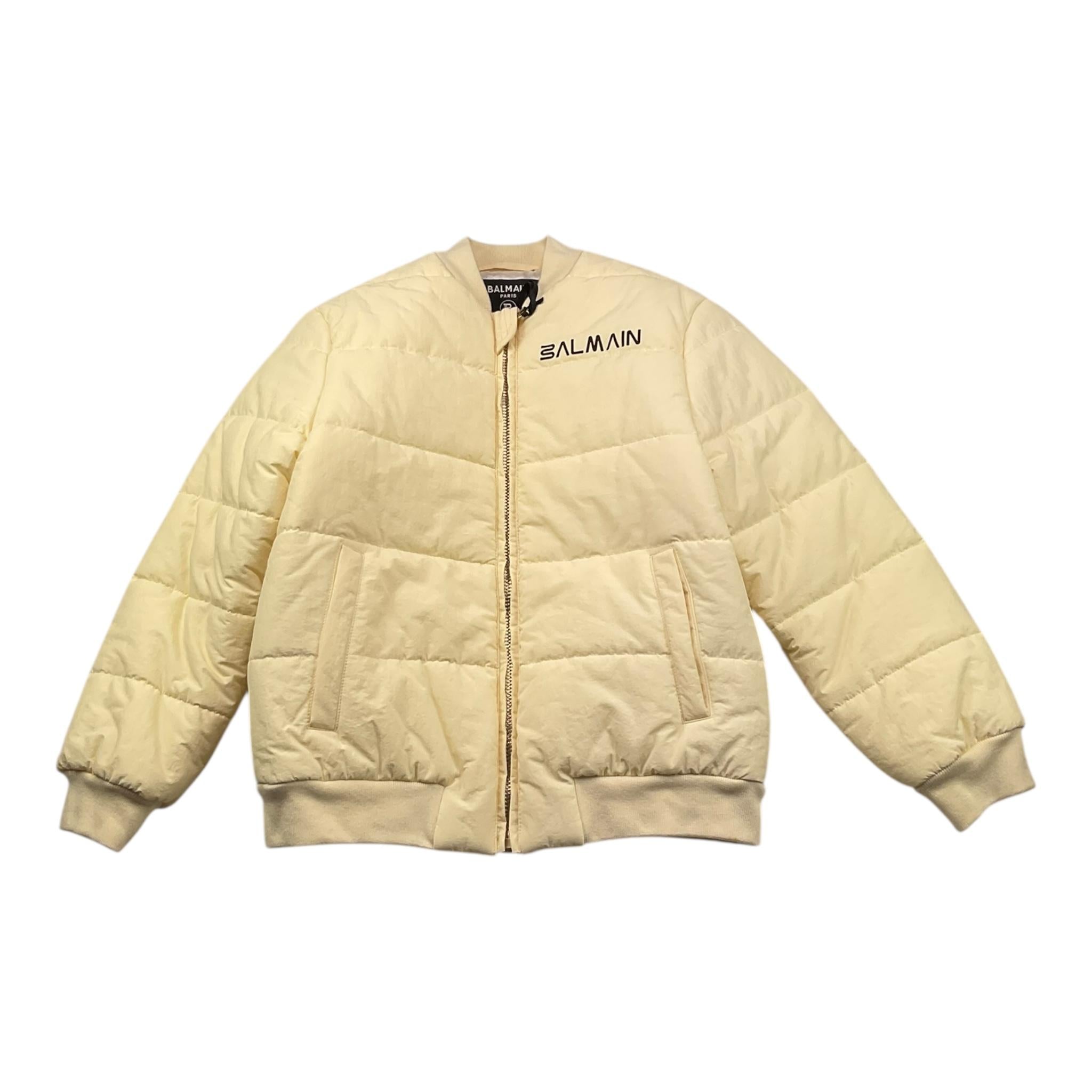 BALMAIN giubbino tinta unita con cappuccio e zip Panna per Bambino BT2Q47 PANNA BALMAIN 