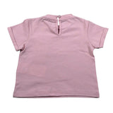 M+E' T-Shirt Girocollo Tinta Unita con Stampa per Neonata UE1405 ROSA M+E' 