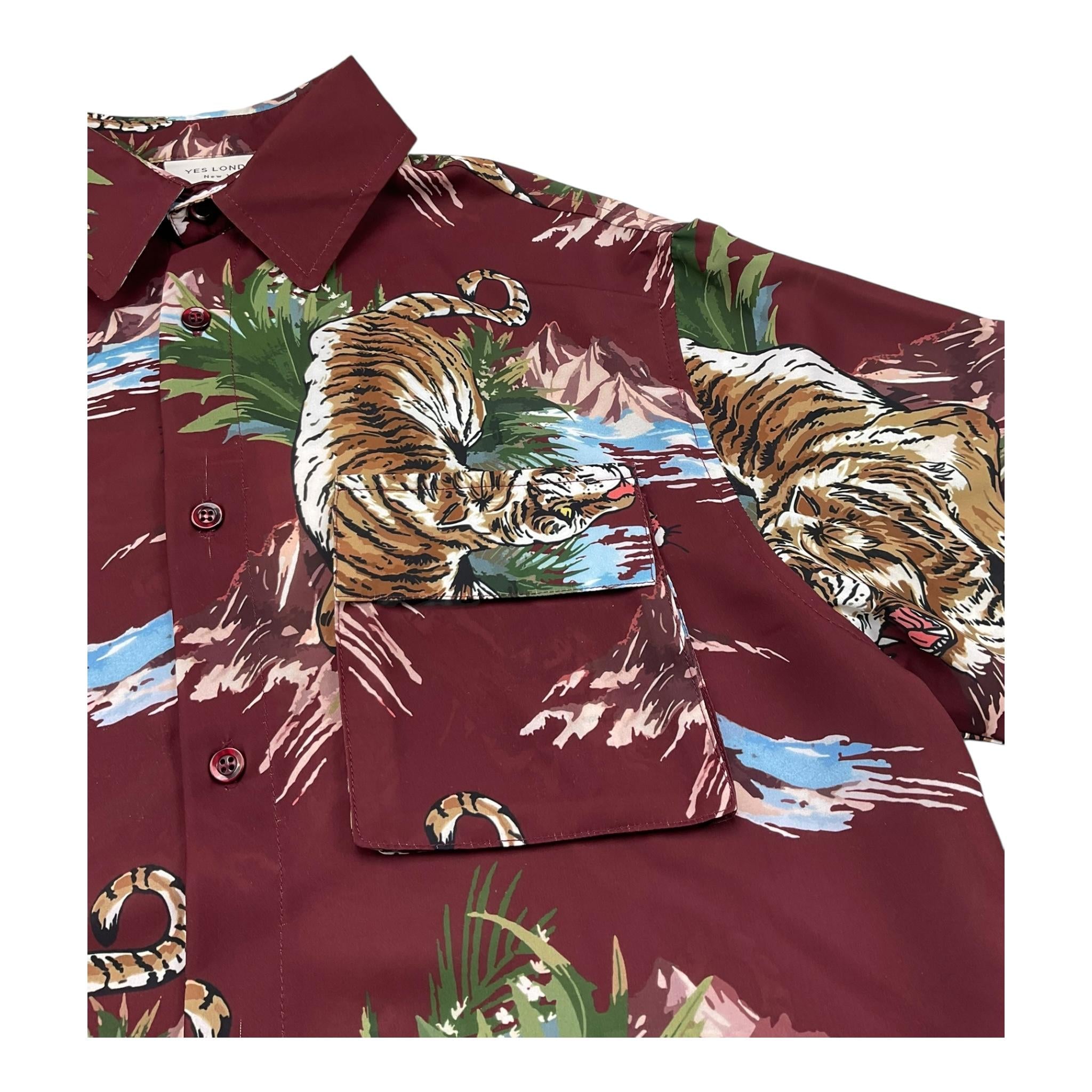 Yes London Camicia Mezza Manica Stampa Fantasia per Bambino JR6022 BORDEAUX YES LONDON 