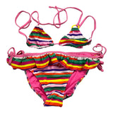 4Giveness Costume 2 Pezzi Triangolo-Mutadina Multicolor Per Bambina