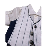 Baby A. Completo 3 Pezzi Gilet-Camicia--Pantalone per Neonato A2102 BLU BABY A. 