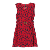 Balmain Abito Tinta con Cintura E Pois per Bambina BU1C12 ROSSO BALMAIN 
