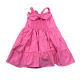 M+E' Abito tinta unita con Applicazione Fiocco Rosa per Bambina UE1709XX ROSA M+E' 