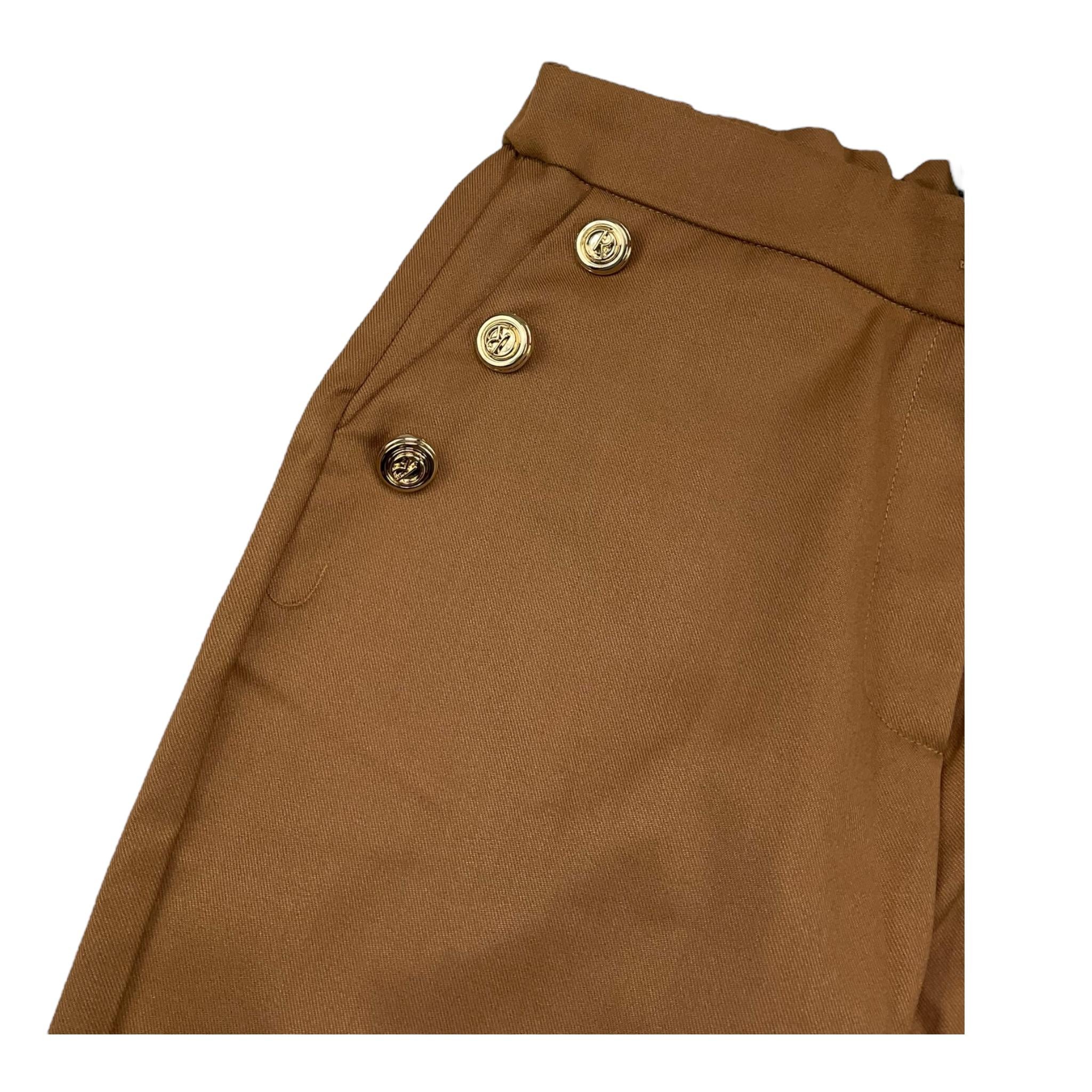 RELISH pantalone tinta unita con bottoni in contrasto Beige per Bambina RGA23070 BEIG RELISH 