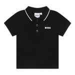 Boss Polo Mezza Manica Tinta Unita per Neonato J05P13 NERO BOSS 