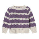 NAME IT maglia bicolore con fantasia a righe Panna/viola per Bambina 13233150 PANNA/VIOLA NAME IT 