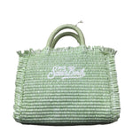 Saint Barth Borsa Tinta Unita con Stampa In Paglia per Bambina VAMI009 VERDE SAINT BARTH 