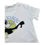 Iceberg T-Shirt Girocollo Tinta Unita con Stampa per Neonato TSICE5122B BIANCO ICEBERG 