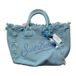 Saint Barth Borsa Tinta Unita con Brillantini per Bambina 00404L AZZURRO SAINT BARTH 