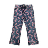 Monnalisa Jeans Tinta Unita con Stampa Barbie per Bambina 19D430 BLU MONNALISA 