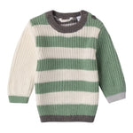 MINI BANDA maglia bicolore con fantasia a righe Bianco/verde per Neonato 37649 BIANCO/VERDE MINI BANDA 