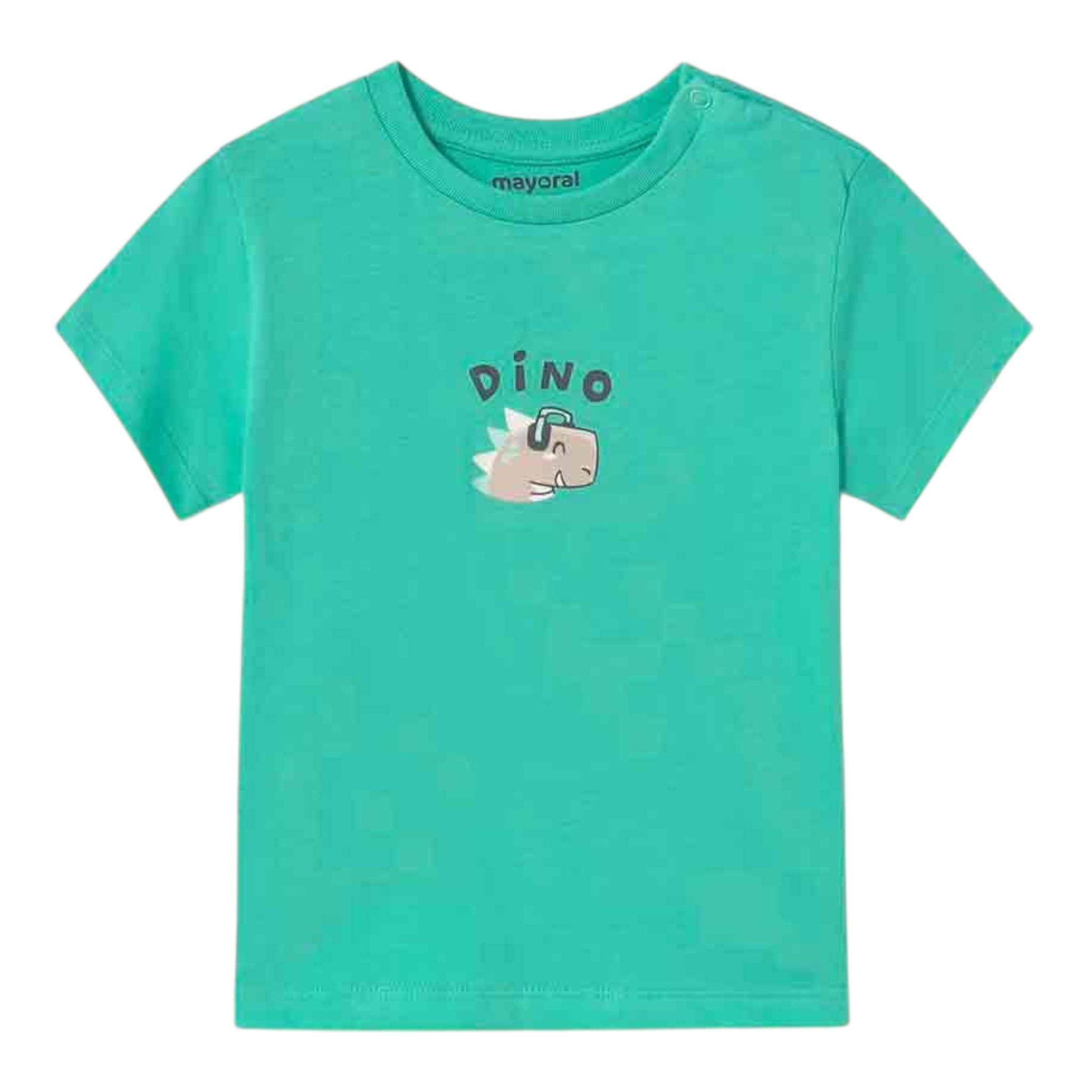 Mayoral T-Shirt Girocllo Tinta Unita con Stampa per Neonato 10622 VERDE MAYORAL 