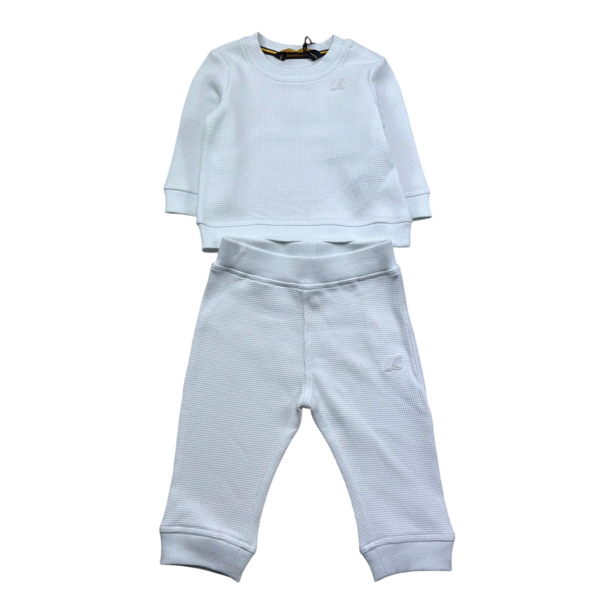 K-Way Completo 2 Pezzi Felpa-Pantalone per Neonato K3157FW BIANCO K-WAY 