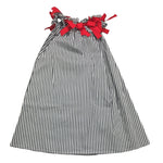 Piccola Ludo Abito Tinta Unita con Fantasia A Righe per Bambina BS10WB023 BIANCO PICCOLA LUDO 