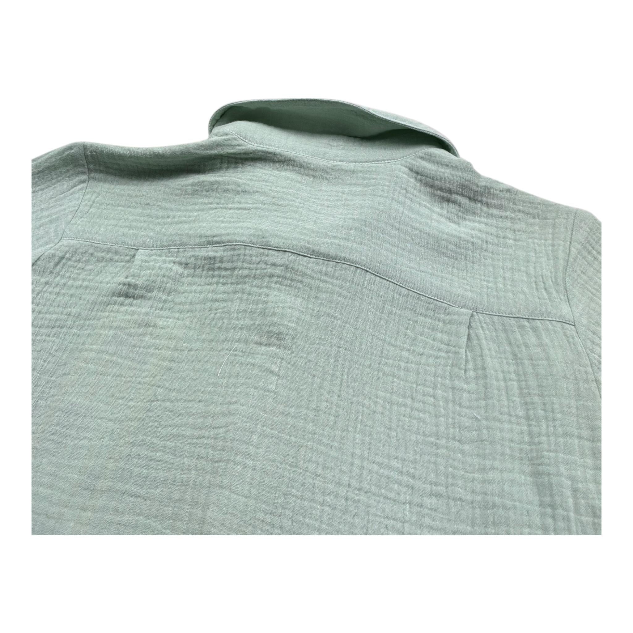 Saint Barth Camicia Mezza Manica Tinta Unita per Bambino 00861LL VERDE SAINT BARTH 