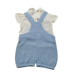 Babidu Completo 2 Pezzi Camicia-Salopette per Neonato 41457 BIANCO/AZZURRO BABIDU 