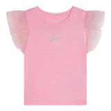 Guess T-Shirt Girocollo Tinta Unita con Logo per Neonata K5GI18K6YW4X ROSA GUESS 