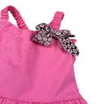 M+E' Abito tinta unita con Applicazione Fiocco Rosa per Bambina UE1709XX ROSA M+E' 