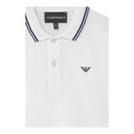 Emporio Armani Polo Mezza Manica Tinta Unita con Logo per Bambino 8N4F30 BIANCO EMPORIO ARMANI 
