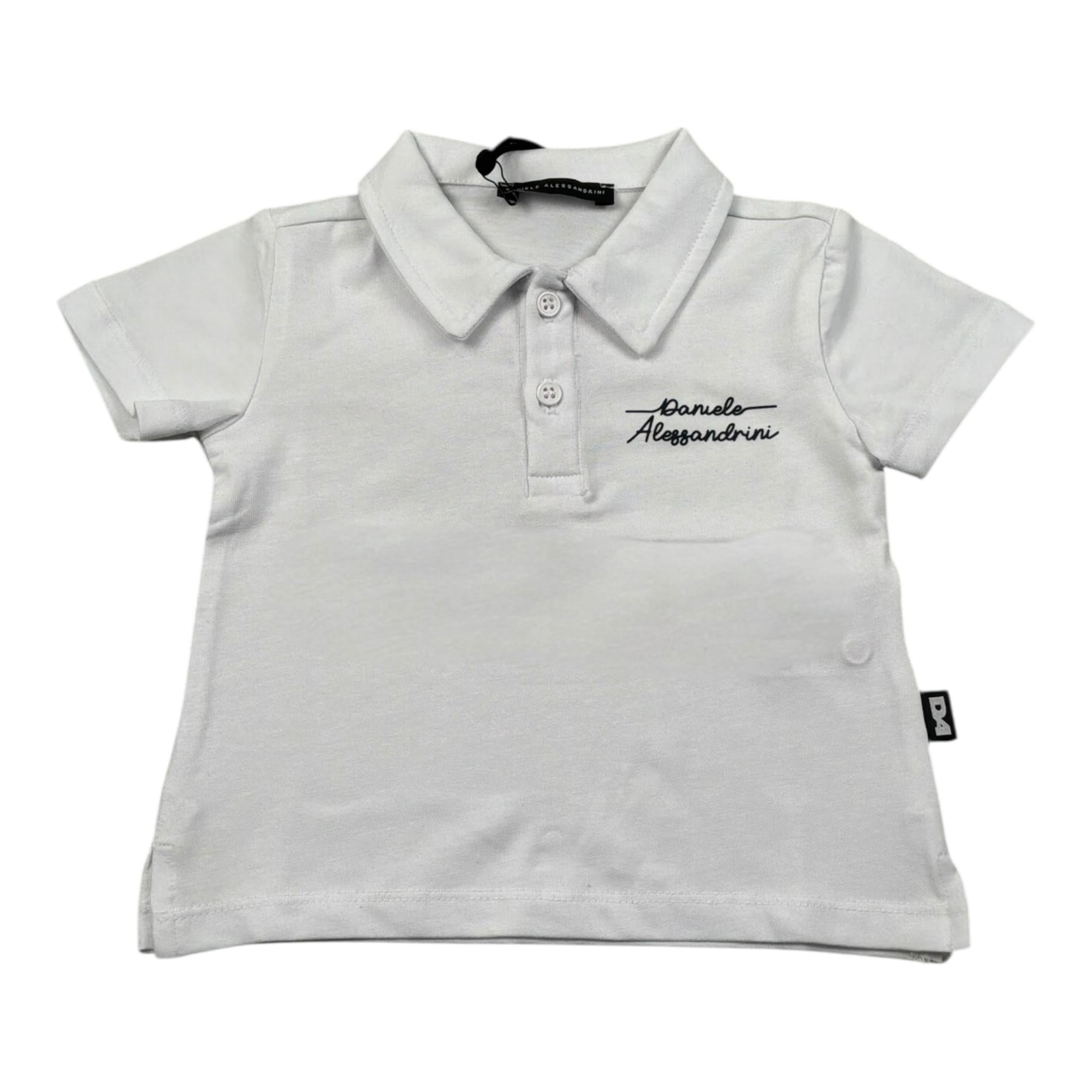Daniele Alessandrini Polo Mezza Manica Tinta Unita con Logo per Neonato 1296MP00209 BIANCO DANIELE ALESSANDRINI 